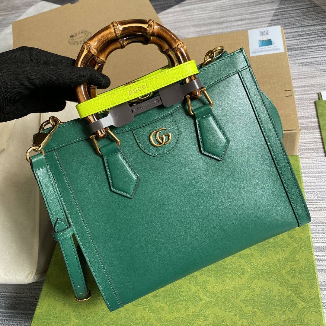 Gucci Diana Small Tote Bag Shoulder Bag 660195 Green